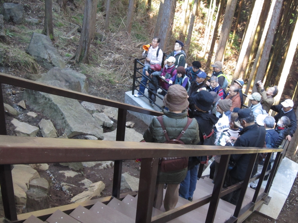 橋梁下の遺跡観察路